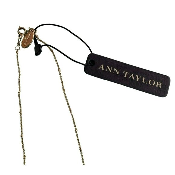 Ann Taylor Long Silver-Tone Necklace With Coral Beaded Orb Pendant NWT - Picture 3 of 4